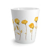 Pressed Yellow Rose Latte Mug, floral latte mug, Cappuccino Mug.
