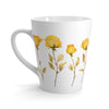 Pressed Yellow Rose Latte Mug, floral latte mug, Cappuccino Mug.