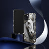 Silver Metal Horse Tough iPhone Case, Compatible with many of iPhone Models. Please See our iPhone model selection list.