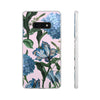 Blue Floral Pattern Flexi Samsung phone Case. Soft phone Case. Compatible with many of Samsung Models. Please See our Samsung model selection list.