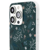Dragonfly and Floral Patterns Dark Green Background Flexi iPhone Cases. Soft iPhone case. Compatible with many of iPhone Models. Please See our iPhone model selection list.