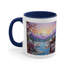 3D Embroidered Winter Landscape Mug, Coffee Mug, Tea Mug. 3D Landscape Mug.