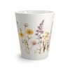 Pressed Wildflower Latte Mug, floral latte mug, Cappuccino Mug.