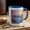 3D Embroidered Winter Landscape Mug, Coffee Mug, Tea Mug. 3D Landscape Mug.