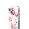 Pressed Pink Roses Flexi iPhone Cases. Soft iPhone case. Compatible with many of iPhone Models. Please See our iPhone model selection list.