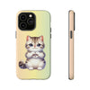 Exotic Shorthair Cat Giving Heart Tough iPhone Case. Cat Lover Phone Case. Compatible with many of iPhone Models. Please See our iPhone model selection list.
