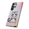 American Shorthair Cat Giving Heart Tough Phone Case For Samsung. Samsung Case. Compatible with many of Samsung Models. Please See our Samsung model selection list.