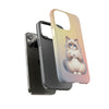 Birman Cat Giving Heart Tough iPhone Case. Cat Lover Phone Case. Compatible with many of iPhone Models. Please See our iPhone model selection list.
