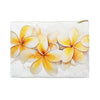 Plumeria flower cosmetic bag, accessory pouch.