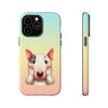 Bull Terrier Sad Face Tough iPhone Case. Dog Lover Phone Case. Compatible with many of iPhone Models. Please See our iPhone model selection list.