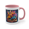 3D Book Flower Mug, Coffee Mug, Tea Mug. Gift for Book Lover.
