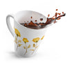 Pressed Yellow Rose Latte Mug, floral latte mug, Cappuccino Mug.