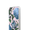 Blue Floral Pattern Flexi Samsung phone Case. Soft phone Case. Compatible with many of Samsung Models. Please See our Samsung model selection list.