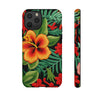 Tropical Flower Embroidery Tough iPhone Case. Compatible with many of iPhone Models. Please See our iPhone model selection list.