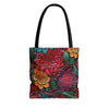 3D Leather Flower tote bag, Shopping Bag, Grocery Bag, Library Bag. Three Sizes to Choose From.