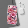 Pink Floral Embroidery Flexi iPhone Cases. Soft iPhone case. Compatible with many of iPhone Models. Please See our iPhone model selection list.