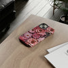 Pink Floral Embroidery Tough iPhone Case. Compatible with many of iPhone Models. Please See our iPhone model selection list.