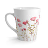 Pressed Pink Rose Latte Mug, floral latte mug, Cappuccino Mug.