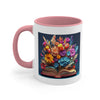 3D Book Flower Mug, Coffee Mug, Tea Mug. Gift for Book Lover.