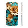 Gold and Teal 3D Flower Flexi iPhone Cases. Soft iPhone case. Compatible with many of iPhone Models. Please See our iPhone model selection list.