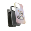 American Shorthair Cat Giving Heart Tough iPhone Case. Cat Lover Phone Case. Compatible with many of iPhone Models. Please See our iPhone model selection list.