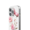 Pressed Pink Roses Flexi iPhone Cases. Soft iPhone case. Compatible with many of iPhone Models. Please See our iPhone model selection list.