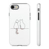 Cat Line Art Tough iPhone Case, Compatible with many of iPhone Models. Please See our iPhone model selection list.