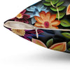 Quill Flowers Throw Pillow.