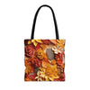3D Flowers tote bag, Shopping Bag, Grocery Bag, Library Bag. Three Sizes to Choose From.