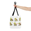 Turtles tote bag, library bag for kids.