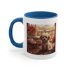 Cute Dog sitting on the porch coffee mug.