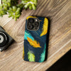 Turquoise Teal Feathers Tough iPhone Case, Compatible with many of iPhone Models. Please See our iPhone model selection list.