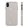 Moon and Star Pattern Tough iPhone Case, Compatible with many of iPhone Models. Please See our iPhone model selection list.