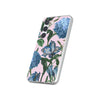 Blue Floral Pattern Flexi Samsung phone Case. Soft phone Case. Compatible with many of Samsung Models. Please See our Samsung model selection list.