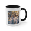 Miniature, cute mini Winter village coffee mug, tea mug.