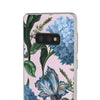 Blue Floral Pattern Flexi Samsung phone Case. Soft phone Case. Compatible with many of Samsung Models. Please See our Samsung model selection list.
