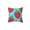 3D Inflated Strawberry Throw Pillow.