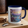 3D Embroidered Winter Landscape Mug, Coffee Mug, Tea Mug. 3D Landscape Mug.