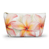 Plumeria Cosmetic Bag, Accessory Pouch.