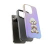 Bichon Frise Giving Heart Tough iPhone Case. Dog Lover Phone Case. Compatible with many of iPhone Models. Please See our iPhone model selection list.