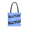 Volleyball tote bag, Volleyball Shopping Bag, Grocery Bag, Library Bag. Three Sizes to Choose From.