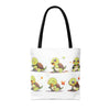 Turtles tote bag, library bag for kids.
