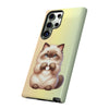 Himalayan Cat Giving Heart Tough Phone Case For Samsung. Samsung Case. Compatible with many of Samsung Models. Please See our Samsung model selection list.