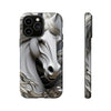 Silver Metal Horse Tough iPhone Case, Compatible with many of iPhone Models. Please See our iPhone model selection list.