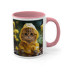 Cute little kitten wearing raincoat, coffee mug, Tea mug.