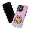 Cocker Spaniel Sad Face Tough iPhone Case. Dog Lover Phone Case. Compatible with many of iPhone Models. Please See our iPhone model selection list.