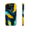 Turquoise Teal Feathers Tough iPhone Case, Compatible with many of iPhone Models. Please See our iPhone model selection list.