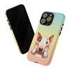 Bull Terrier Sad Face Tough iPhone Case. Dog Lover Phone Case. Compatible with many of iPhone Models. Please See our iPhone model selection list.