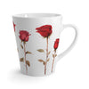 Pressed Red Rose Latte Mug, floral latte mug, Cappuccino Mug.
