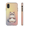 Birman Cat Giving Heart Tough iPhone Case. Cat Lover Phone Case. Compatible with many of iPhone Models. Please See our iPhone model selection list.